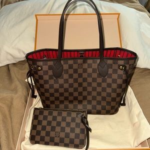 New Damier ebene neverfull PM with pouch
